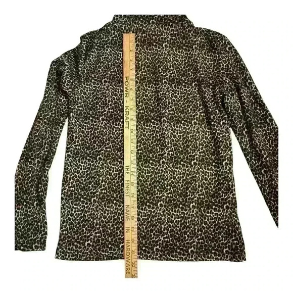 ZARA Animal Leopard Print Turtleneck Knit Top! Size medium (it runs small) - Picture 5 of 9